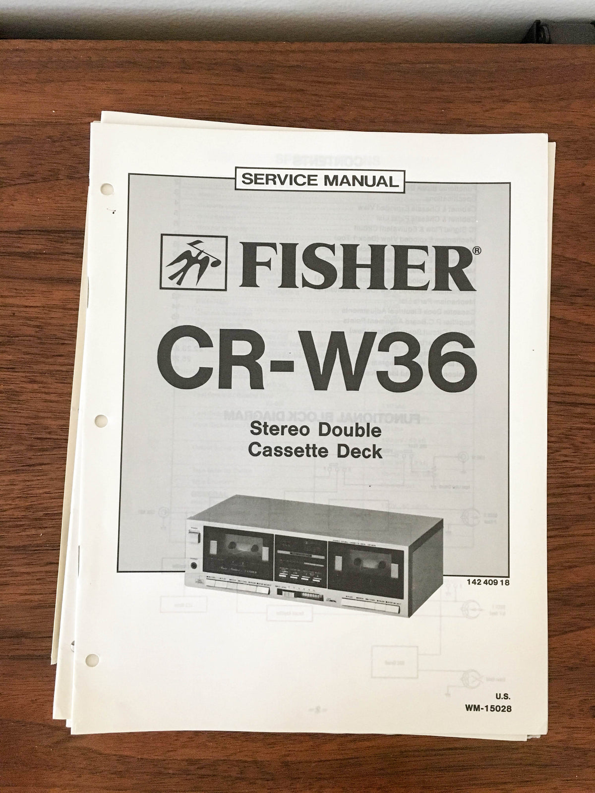 Fisher CR-W36 Cassette Service Manual *Original*