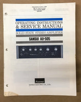 Sansui AU-505 Amplifier Service Manual *Original*