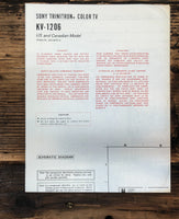 Sony KV-1206 TV  Large Schematic *Original*