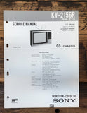 Sony KV-2156R TV  Service Manual *Original*