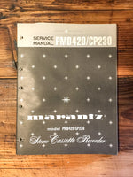 Marantz CP230 PMD420 Cassette Service Manual *Original*