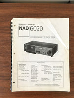 NAD Model 6020 Cassette  Service Manual *Original*