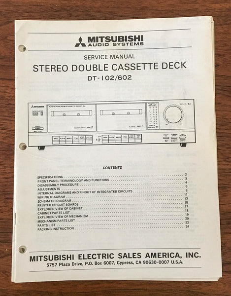Mitsubishi DT-102 DT-602  Service Manual *Original*