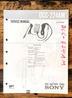 Sony DCC-224AM Charger  Service Manual *Original*