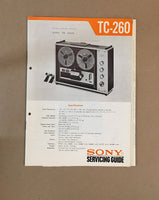 Sony TC-260 Tape Recorder Service Manual *Original* #2