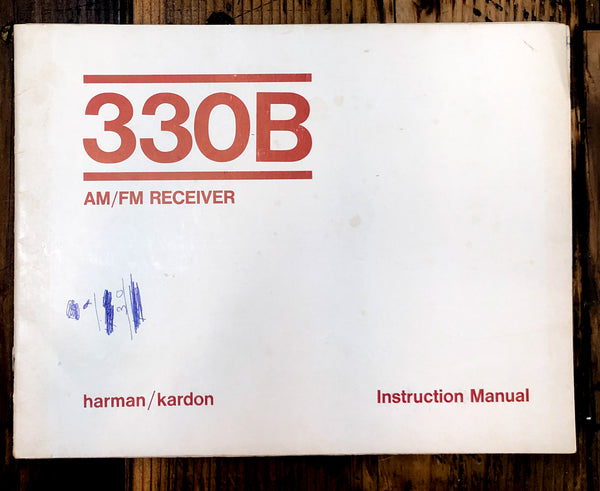 Harman Kardon Model 330B / 330 B Receiver Owner / User Manual *Original*