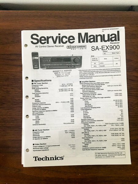 Technics SA-EX900 Receiver Service Manual *Original*