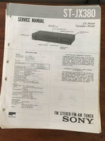 Sony ST-JX380 Tuner Service Manual *Original*
