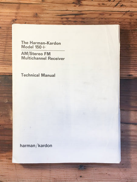 Harman Kardon HK 150+ 150 Plus Receiver Service Manual *Original*