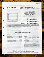 Sharp 25SB60B 25SB620B 25SB640B TV / Television Service Manual *Original*