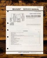 Sharp CD-CH1000 Stereo Service Manual *Original*