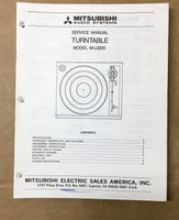 Mitsubishi M-L3200 Record Player / Turntable Service Manual *Original*