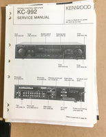 Kenwood KC-992 Preamp / Preamplifier  Service Manual *Original*