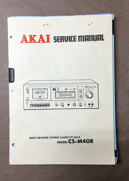 Akai CS-M40R Cassette Service Manual *Original*