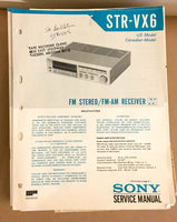 Sony STR-VX6 Receiver  Service Manual *Original*