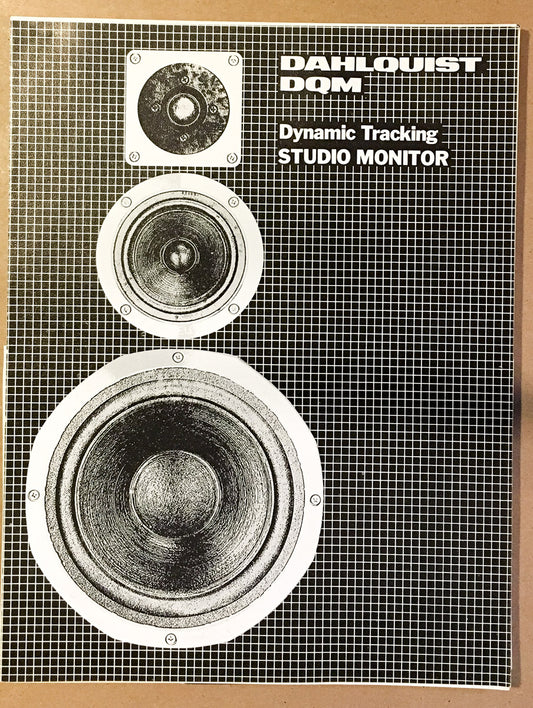 Dahlquist DQM-7 DQM-9 Speaker 3 pg Foldout Dealer Brochure *Original*