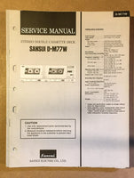 Sansui D-M77W Cassette / Tape Player Service Manual *Original* #2