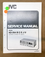 Kenwood KD-25 Cassette  Service Manual *Original*