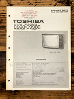 Toshiba C998 C998C TV / Television Service Manual *Original*