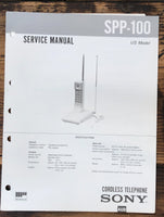 Sony SPP-100 Telephone  Service Manual *Original*