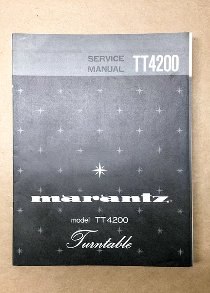 Marantz TT4200 TT-4200 Turntable Service Manual *Original*