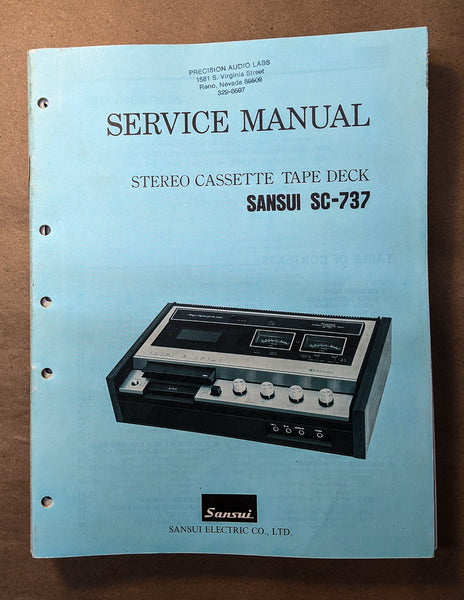 Sansui SC-737 Cassette Service Manual *Original*