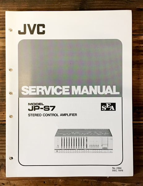 JVC JP-S7 Preamp / Preamplifier Service Manual *Original*