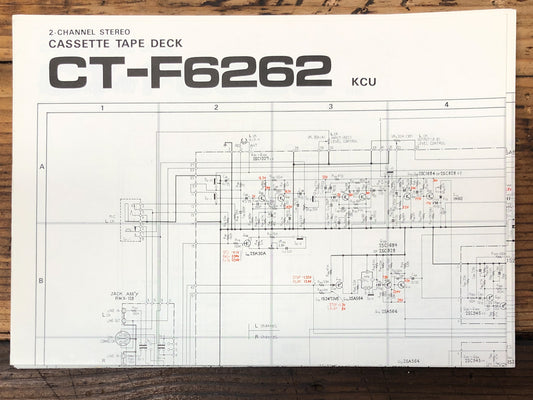 Pioneer CF-F6262 Cassette Foldout Service Manual *Original*