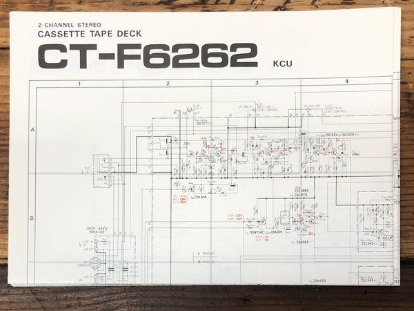 Pioneer CF-F6262 Cassette Foldout Service Manual *Original*