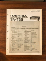 Toshiba SA-725 Receiver Service Manual *Original*