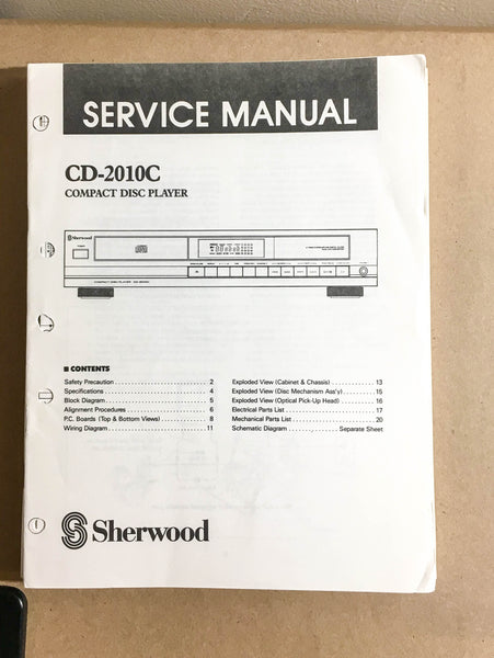 Sherwood CD-2010C   Service Manual *Original*