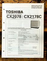 Toshiba CX2078 CX2178C TV Television Service Manual *Original*