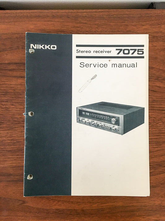 Nikko 7075 Receiver Service Manual *Original*
