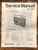 Panasonic RX-1480 Radio / Boombox  Service Manual *Original* #1