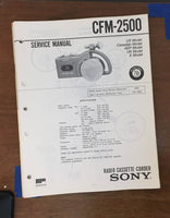 Sony CFM-2500 Radio Cassette Recorder Service Manual *Original*