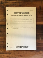 Pioneer QX-747 Receiver Additional Service Manual *Original*