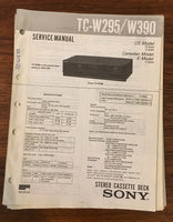 Sony TC-W295 TC-W390 CASSETTE Service Manual *Original*