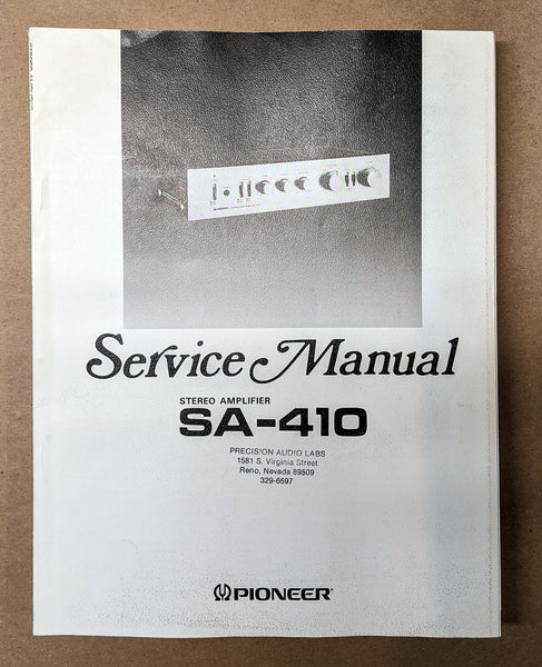 Pioneer SA-410 Stereo Amplifier Service Manual *Original*