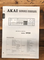 Akai S950 S-950 Sampler  Service Manual *Original*