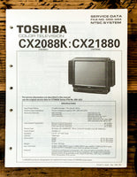 Toshiba CX2088K CX21880 TV Television Service Manual *Original*