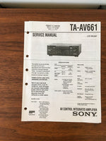 Sony TA-AV661 Amplifier Service Manual *Original*