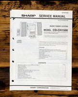 Sharp CD-CH1500 Stereo Service Manual *Original*
