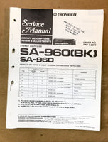 Pioneer SA-960 Amplifier Service Manual *Original* #1