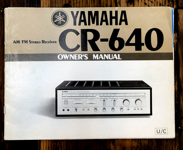 Yamaha CR-640 Receiver Owner / User Manual *Original*