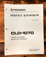 Pioneer Service Knowhow CLD-1070 LD Player  Service Manual *Original*