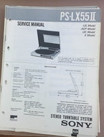 Sony PS-LX55 II Turntable Record Player  Service Manual *Original*