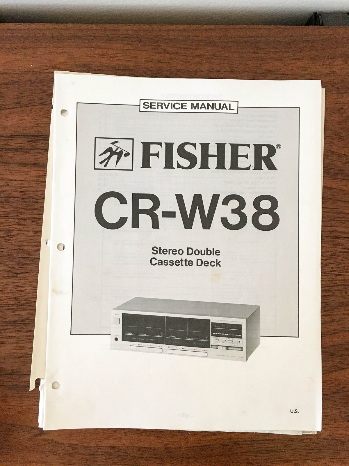 Fisher CR-W38 Cassette Service Manual *Original*