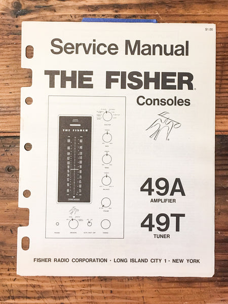 Fisher Model 49A 49T Receiver Service Manual *Original*