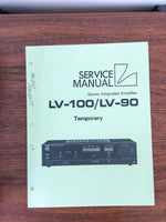 Luxman LV-100 LV-90 Integrated Amplifier Temporary Service Manual *Original*