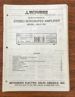 Mitsubishi DA-U160 Stereo Amplifier Service Manual *Original*